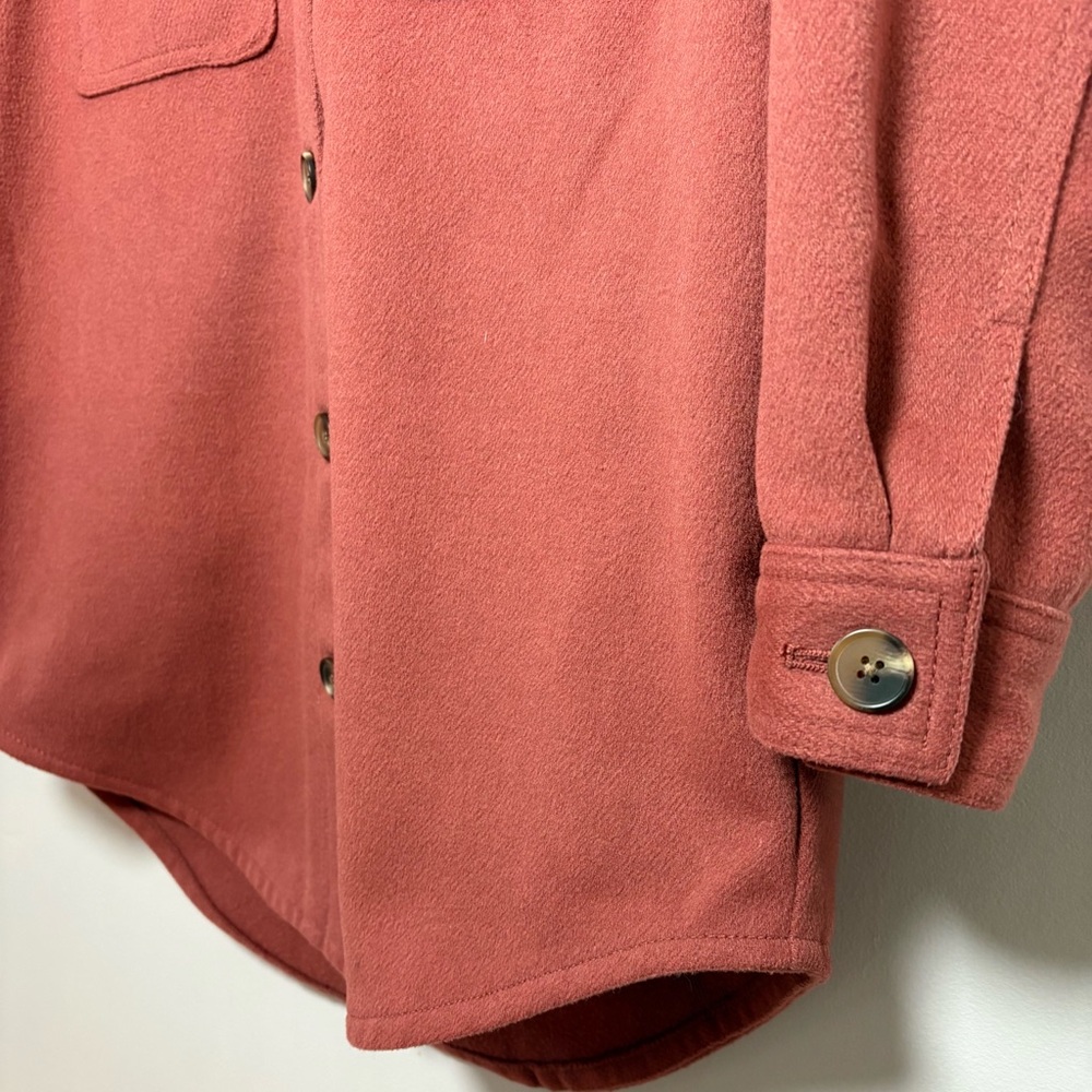 Old Navy Soft-Brushed Utility Shacket Rusty Red Women’s Sz Small Shirt Jacket - Picture 6 of 10